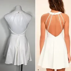 Delightful surprise ivory skater dress deals